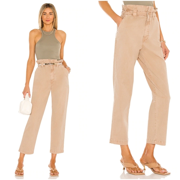 MOTHER Pants - Mother The Yoyo Ruffle Greaser Paperbag Pants